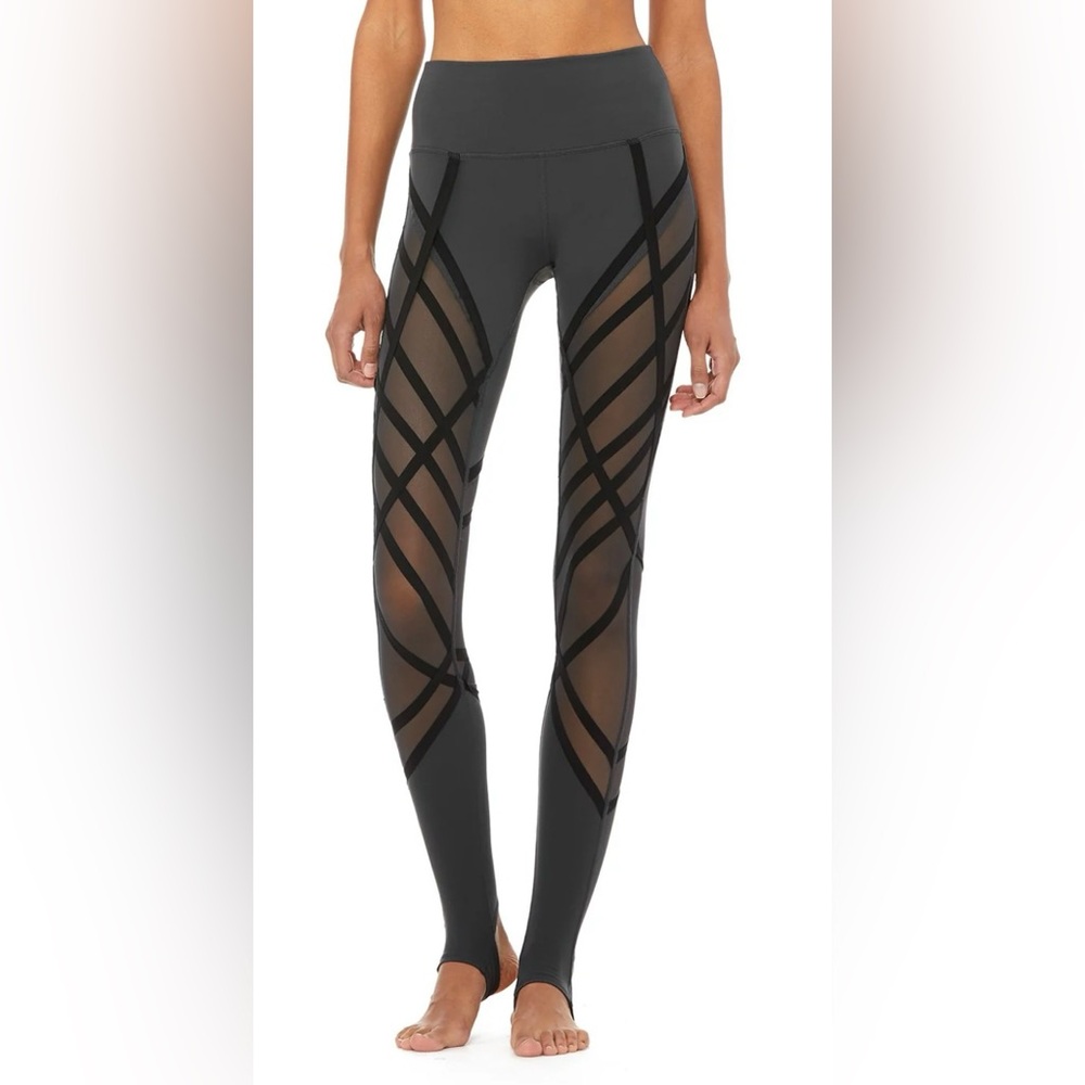 ALO Yoga Black Mesh Leggings